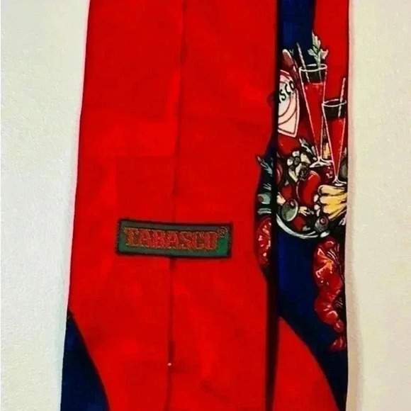 Tabasco Tie Work Suit Men's Office Funny Foodie Eat Hot Sauce Summer Gift Spicy - Picture 6 of 6